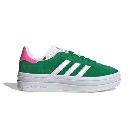 adidas gazelle bold green pink